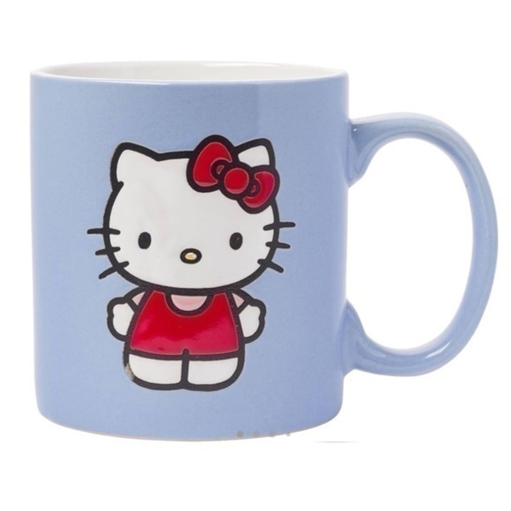 LIGHT BLUE/RED HELLO KITTY CERAMIC MUG‼️